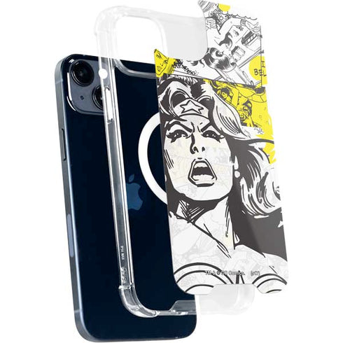 DC Comics Wonder Woman Vintage Comic Art iPhone 15 Plus MagSafe Case